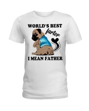 Pug World's best Farter Father Ladies T-Shirt tile