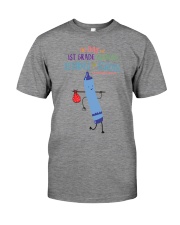 1st Grade Crayon Blue Premium Fit Mens Tee tile