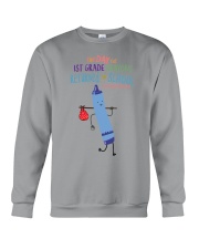 1st Grade Crayon Blue Crewneck Sweatshirt tile