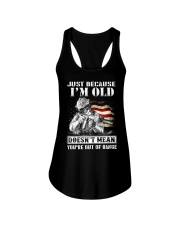 I'm old doesn't mean you out of range Ladies Flowy Tank tile