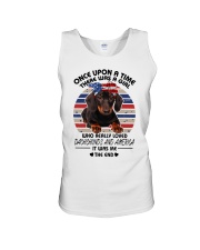 Dachshund and America Unisex Tank tile