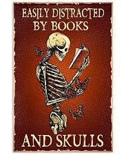 Easily distracted by books and skulls 11x17 Poster front