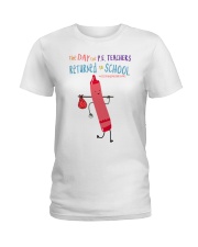 PE Teacher Crayon Ladies T-Shirt tile
