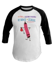 History Teacher Crayon Red Baseball Tee tile