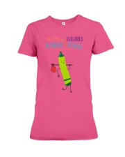 Teacher Crayon Green 2 Premium Fit Ladies Tee tile
