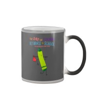 Teacher Crayon Green 2 Color Changing Mug tile
