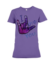 I love you Premium Fit Ladies Tee tile