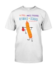 Music Teacher Crayon Orange Classic T-Shirt front