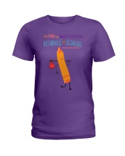 Music Teacher Crayon Orange Ladies T-Shirt tile