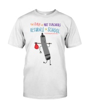 Art Teacher Crayon Black Classic T-Shirt front