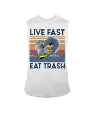 Surfing Live Fast Eat Trash Sleeveless Tee tile
