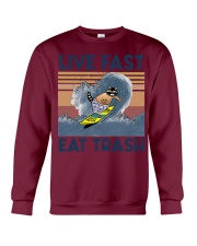 Surfing Live Fast Eat Trash Crewneck Sweatshirt tile