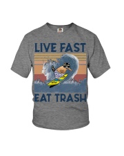 Surfing Live Fast Eat Trash Youth T-Shirt tile
