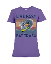 Surfing Live Fast Eat Trash Premium Fit Ladies Tee tile