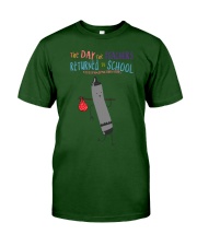 Teacher Crayon Black Classic T-Shirt tile