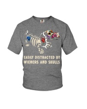 Dachshund and Skull Youth T-Shirt tile
