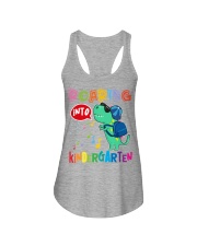 Back to school Roaring into Kindergaten Ladies Flowy Tank tile