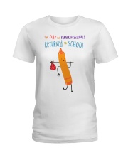 Paraprofessional Crayon Orange Ladies T-Shirt tile