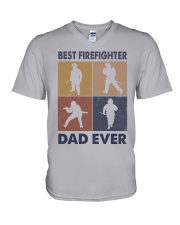 Firefighter Dad V-Neck T-Shirt tile