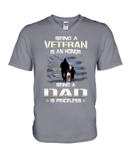 Veteran Dad V-Neck T-Shirt tile