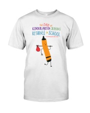 Kindergarten Crayon Orange Classic T-Shirt front
