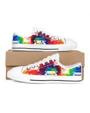 LIMITED EDITION Tie dye Men's Low Top White Shoes inside-left-outside-left