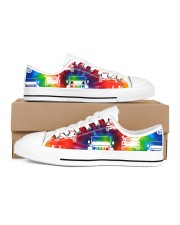 LIMITED EDITION Tie dye Women's Low Top White Shoes tile