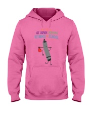 1st Grade Crayon Black Hooded Sweatshirt tile