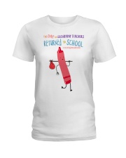 Geography Teacher Crayon Pink Ladies T-Shirt tile