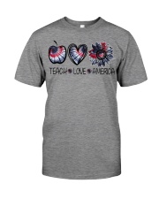 Teach Love America Red-White-Blue Tie Dye Premium Fit Mens Tee tile