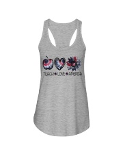 Teach Love America Red-White-Blue Tie Dye Ladies Flowy Tank tile