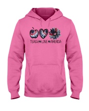Teach Love America Red-White-Blue Tie Dye Hooded Sweatshirt tile