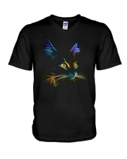 3D Lighting Cat V-Neck T-Shirt thumbnail