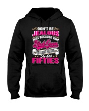 NOT JEALOUS BLACK QUEEN IN FIFTIES Hooded Sweatshirt thumbnail