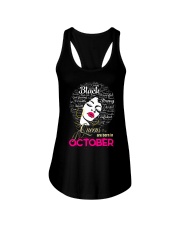BLACK QUEENS ARE BORN IN OCTOBER Ladies Flowy Tank thumbnail