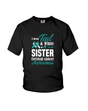 I Wear Teal And White For My Sister Cervical Shirt Youth T-Shirt thumbnail