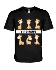 I LOVE GIRAFFE AMAZING GIFT V-Neck T-Shirt tile