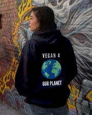 Vegan 4 our planet Hooded Sweatshirt lifestyle-unisex-hoodie-back-1