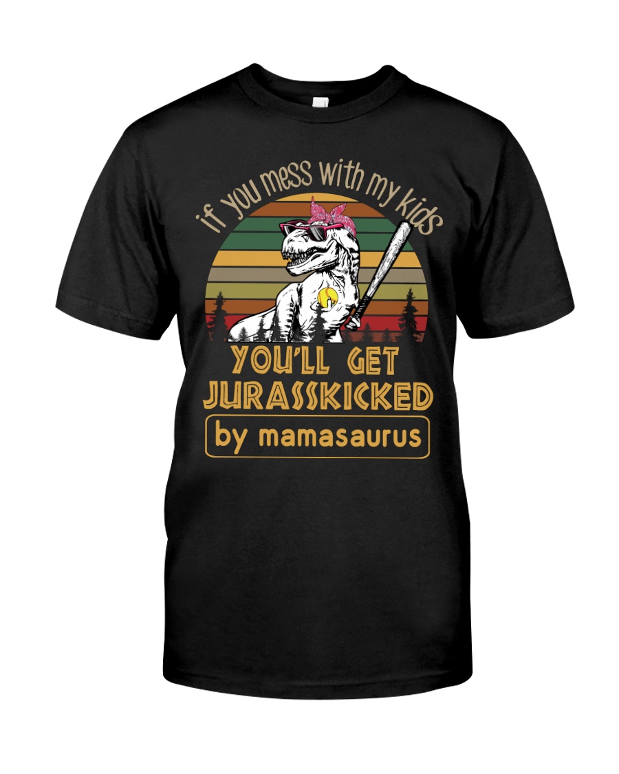 Softball Mamasaurus Classic T-Shirt