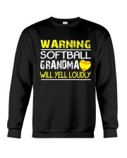 Softball Grandma will yell loudly Crewneck Sweatshirt thumbnail