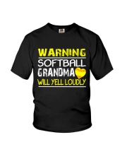 Softball Grandma will yell loudly Youth T-Shirt thumbnail