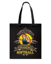 Power of a grandma who loves softball Tote Bag thumbnail