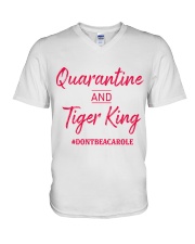 Quarantine and Tiger King V-Neck T-Shirt thumbnail