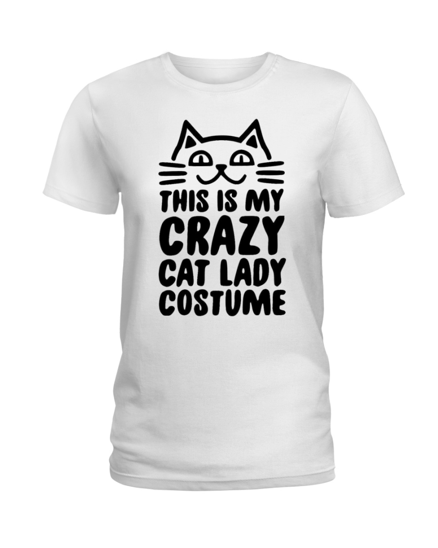 crazy cat lady costume Ladies T-Shirt