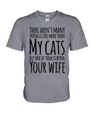CAT WIFE V-Neck T-Shirt thumbnail