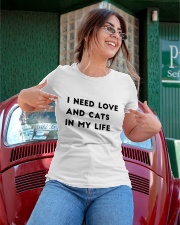 i need love and cats in my life Ladies T-Shirt apparel-ladies-t-shirt-lifestyle-01