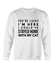 COULD STAY WITH MY CAT Crewneck Sweatshirt thumbnail
