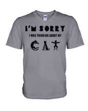 sorry cat V-Neck T-Shirt thumbnail