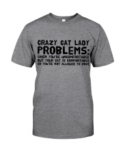 crazy cat lady problems Classic T-Shirt thumbnail