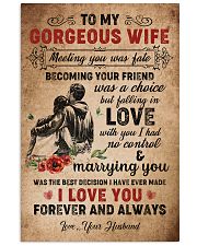 TO MY GORGEOUS WIFE B02 11x17 Poster front